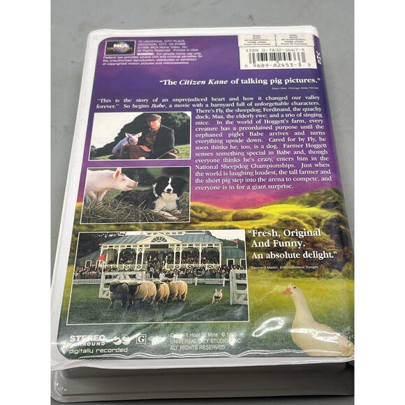 Babe VHS tape rated g 1h 31min 1995 stereo surround READ - Picture 3 of 4